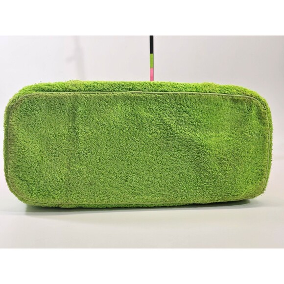 VINTAGE Lilly Pulitzer Pink Green XL Terrycloth Beach Bag Tote Purse Shopper GUC - Picture 8 of 12